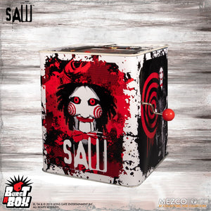 Burst-A-Box  Saw: Billy (IN STOCK) - The Crimson Screen Collectibles, horror movie collectibles, horror movie toys, horror movies, blu-rays, dvds, vhs, NECA Toys, Mezco Toyz, Pop!, Shout Factory, Scream Factory, Arrow Video, Severin Films, Horror t-shirts